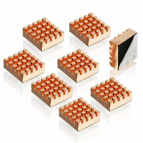 RAM Heatsink 2 - a Set of 8 Copper heatsinks for RAM and GPU Memory