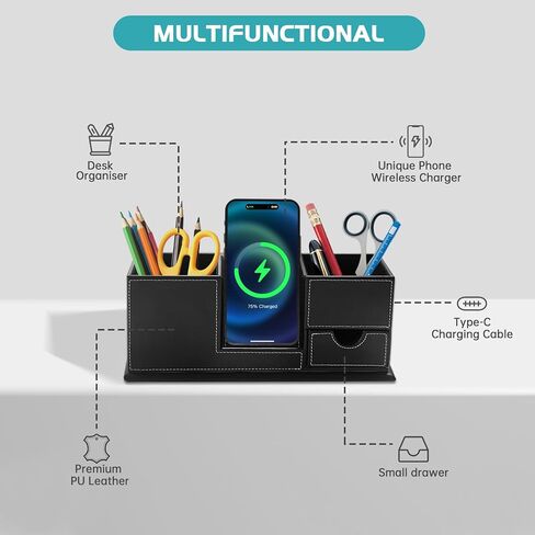 15W Wireless Charger iPhone, Phone Holder Pen Holder 3 in 1 Wireless Charging Station for iPhone 14 13 13 Pro (Max) Series Samsung Galaxy S10 S10E S10+ Google Pixel 3 3XL QI-Enabled Devices in Saudi Arabia