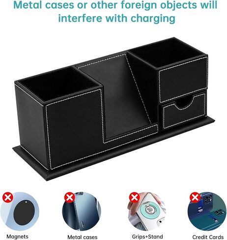 15W Wireless Charger iPhone, Phone Holder Pen Holder 3 in 1 Wireless Charging Station for iPhone 14 13 13 Pro (Max) Series Samsung Galaxy S10 S10E S10+ Google Pixel 3 3XL QI-Enabled Devices in Saudi Arabia
