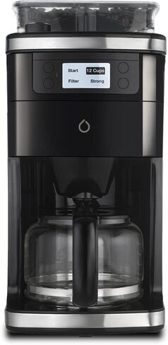 Smarter iCoffee Remote Grind and Brew Drip Coffee Maker On Demand with Smarter App, Built-In Bean Grinder, and Warming Plate for Kitchen, Dorm Room, or Office in Black in Saudi Arabia