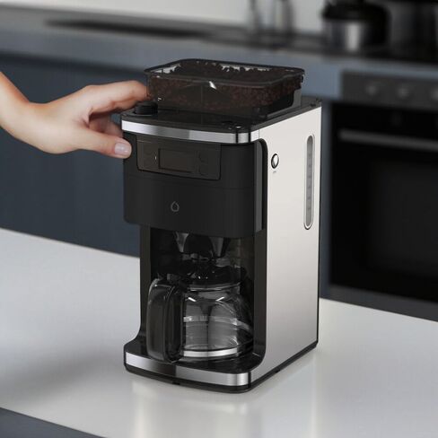 Smarter iCoffee Remote Grind and Brew Drip Coffee Maker On Demand with Smarter App, Built-In Bean Grinder, and Warming Plate for Kitchen, Dorm Room, or Office in Black in Saudi Arabia
