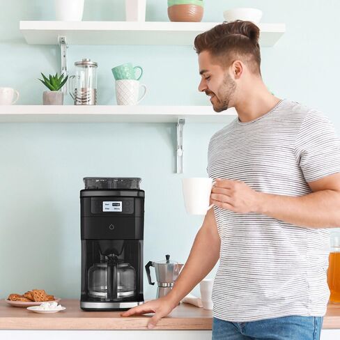 Smarter iCoffee Remote Grind and Brew Drip Coffee Maker On Demand with Smarter App, Built-In Bean Grinder, and Warming Plate for Kitchen, Dorm Room, or Office in Black in Saudi Arabia