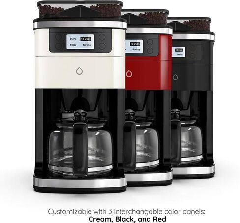 Smarter iCoffee Remote Grind and Brew Drip Coffee Maker On Demand with Smarter App, Built-In Bean Grinder, and Warming Plate for Kitchen, Dorm Room, or Office in Black in Saudi Arabia