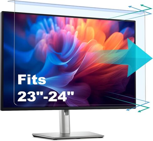 Anti-Blue Light & Anti-Scratch Screen Protector Shield for 23, 23.6, 23.8, 24 Inches Desktop Computer Monitor, Hanging Block Filter Panel for Eye Protection in Kuwait