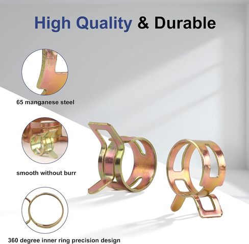 165pcs Spring Band Elastic Clamp Set,Spring Clip Clamp Exhaust Pipe Clip For Diesel Petrol Pipe Water Pipe Automotive Fuel Line Silicone Hose Air Hose in Saudi Arabia