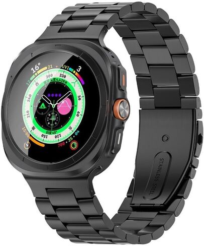 متوافق مع 2024 Samsung Galaxy Watch 7 Ultra Band 47mm، سوار معدني قوي من الفولاذ المقاوم للصدأ للرجال in Kuwait