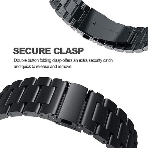 متوافق مع 2024 Samsung Galaxy Watch 7 Ultra Band 47mm، سوار معدني قوي من الفولاذ المقاوم للصدأ للرجال in Kuwait