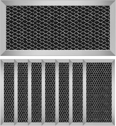 8Pcs Microwave Charcoal Filter Replacement for GE JX81H WB02X10956, Microwave Filter Replacement 8.67" x 3.95" Air Carbon Filter in Kuwait