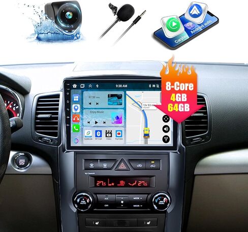 4G+64G 8-Core Car Radio Stereo for KIA Sorento 2011 2012 with Wireless CarPlay Android Auto 10.1" IPS Touch Screen Android 13 Car Stereo with DSP Bluetooth 5.0 GPS Navigation FM Radio HD Backup Camera in Saudi Arabia