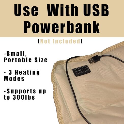 كرسي قابل للطي ساخن، كرسي تخييم USB مع 3 أوضاع للحرارة، كرسي تخييم ساخن للرياضات الخارجية، كرسي محمول للتخييم، البطارية غير متضمنة in Kuwait