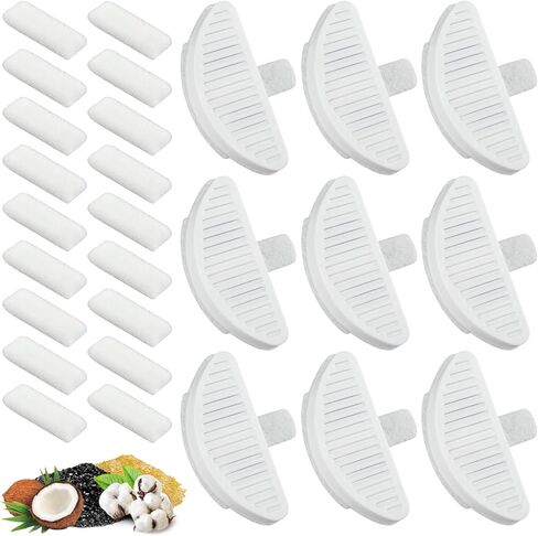 9 عبوات من الفلاتر البديلة و18 عبوة من إسفنجات الفلتر البديلة لنافورة الحيوانات الأليفة الأوتوماتيكية سعة 67 أونصة/2 لتر، وموزع مياه الحيوانات الأليفة للقطط، ونظام ترشيح الطبقات in Kuwait