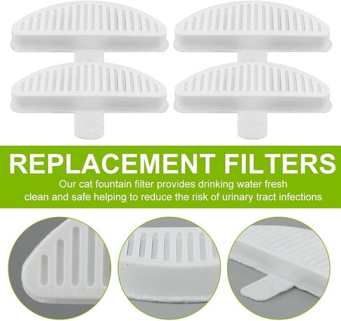 9 عبوات من الفلاتر البديلة و18 عبوة من إسفنجات الفلتر البديلة لنافورة الحيوانات الأليفة الأوتوماتيكية سعة 67 أونصة/2 لتر، وموزع مياه الحيوانات الأليفة للقطط، ونظام ترشيح الطبقات in Kuwait