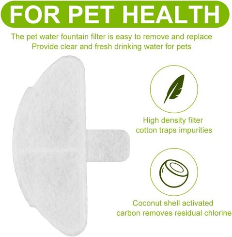 9 عبوات من الفلاتر البديلة و18 عبوة من إسفنجات الفلتر البديلة لنافورة الحيوانات الأليفة الأوتوماتيكية سعة 67 أونصة/2 لتر، وموزع مياه الحيوانات الأليفة للقطط، ونظام ترشيح الطبقات in Kuwait
