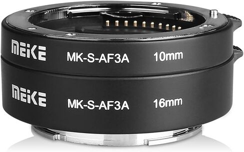 MEIKE MK-S-AF3B البلاستيك التركيز التلقائي ماكرو تمديد أنبوب محول حلقة 10 مم 16 مم لسوني E-Mount FE-Mount كاميرا بدون مرآة A7 A7M2 NEX3 MEX5 NEX6 NEX7 A5000 A6000 A6300 A6500 A9 إلخ in Kuwait