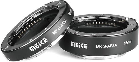MEIKE MK-S-AF3B البلاستيك التركيز التلقائي ماكرو تمديد أنبوب محول حلقة 10 مم 16 مم لسوني E-Mount FE-Mount كاميرا بدون مرآة A7 A7M2 NEX3 MEX5 NEX6 NEX7 A5000 A6000 A6300 A6500 A9 إلخ in Kuwait