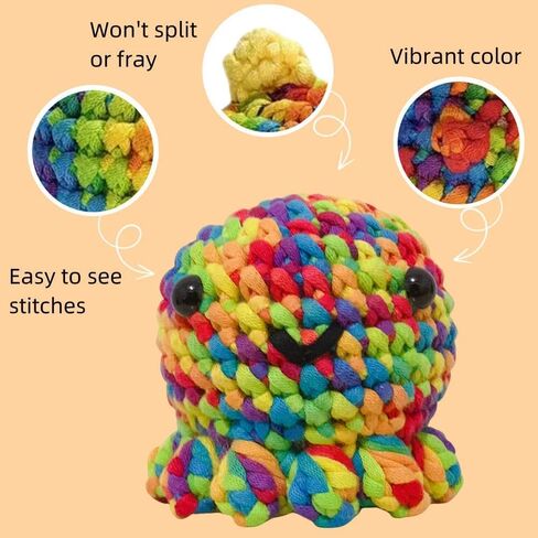 Yarn for Crocheting,Easy Peasy Yarn,Beginner Yarn with Easy-to-See Stitches,Beginner Yarn for Crocheting,Beginner Crochet Yarn in Kuwait