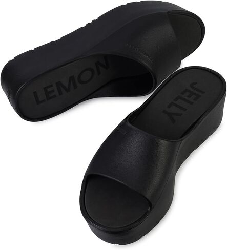 Lemon Jelly Women's Platform Sandals - Cute Water-Friendly Comfort Wedges for the Beach or Casual Wear - Super Lightweight Slip-On Flip Flops for Ladies - Versatile, Chunky Summer Slides in Saudi Arabia
