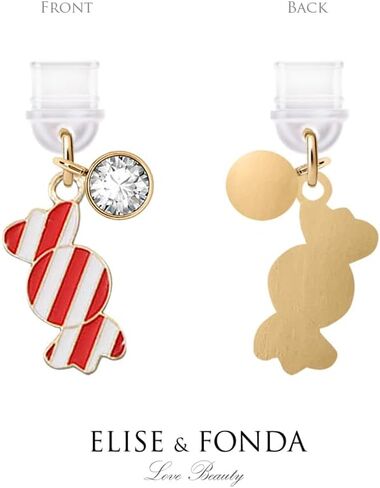 ELISE & FONDA TP318 Type-C USB Charging Port Anti Dust Plug Christmas Candy Cell Phone Charm for Samsung/Huawei/OnePlus/Xiaomi/oppo Android Phones (Red) in Saudi Arabia