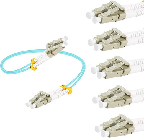 2024 LC to LC Fiber Patch Cable Multimode Duplex - 50/125um OM3 Fiber Cable 1FT 5pack in Saudi Arabia