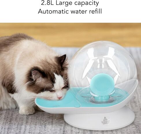 Cat Drinking Fountain, Snail Shaped Pet Water Dispenser Bowl with Fixed Water Level Large Capacity 2.8L for Medium Large Pets (Pink) in Saudi Arabia