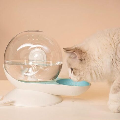 Cat Drinking Fountain, Snail Shaped Pet Water Dispenser Bowl with Fixed Water Level Large Capacity 2.8L for Medium Large Pets (Pink) in Saudi Arabia