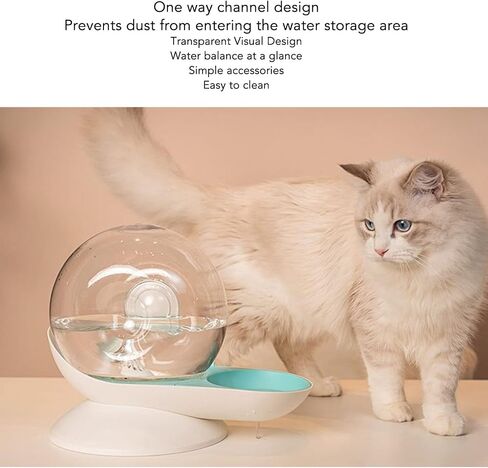 Cat Drinking Fountain, Snail Shaped Pet Water Dispenser Bowl with Fixed Water Level Large Capacity 2.8L for Medium Large Pets (Pink) in Saudi Arabia
