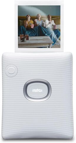 مجموعة أدوات بدء تشغيل الطابعة الذكية Instax Square Link - أبيض رمادي مع ألبوم وفيلم Instax Square (10 عروض) in Kuwait
