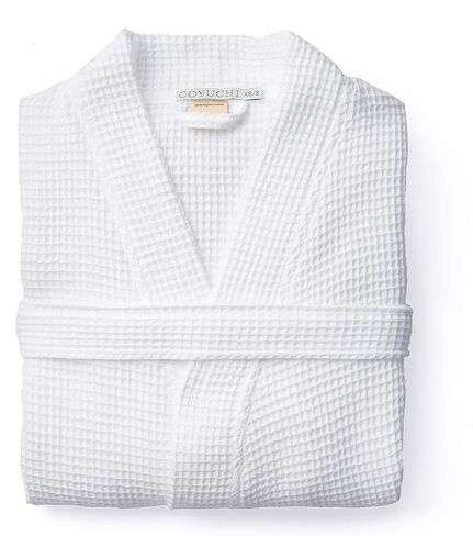 Coyuchi Unisex Organic Waffle Robe, Shadow (L/XL) in Saudi Arabia