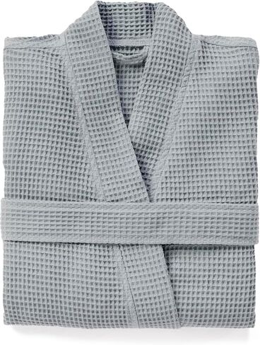 Coyuchi Unisex Organic Waffle Robe, Shadow (L/XL) in Saudi Arabia