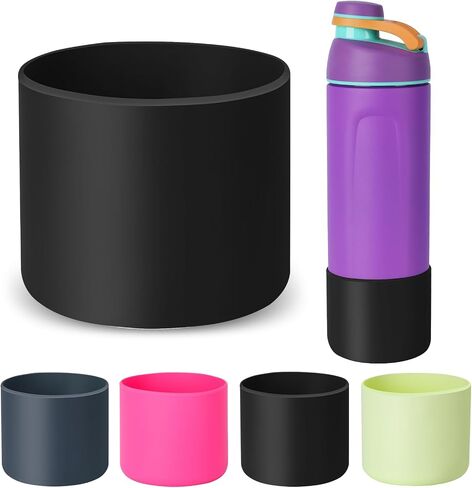 Silicone Water Bottle Boot Compatible with O’wala 24 oz, Anti-Slip Bottom Protector Cover Sleeve for TWI-st, Free-Sip, Flip 24 oz Water Bottles (Light Green) in Saudi Arabia