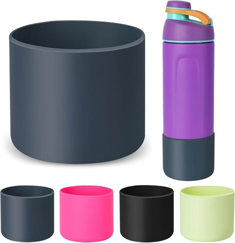 Silicone Water Bottle Boot Compatible with O’wala 24 oz, Anti-Slip Bottom Protector Cover Sleeve for TWI-st, Free-Sip, Flip 24 oz Water Bottles (Light Green) in Saudi Arabia