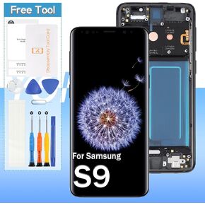 Screen Replacement for Samsung Galaxy S9 (AMOLED) SM-G960 5.8“ LCD Display Touch Digitizer Assembly - Original with Frame - Tools