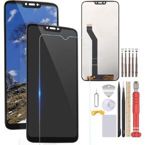for Motorola Moto G7 Power 2019 Screen Replacement for Motorola G7 Power 2019 XT1955-5 XT1955-6 XT1955-7 Display Touch Digitizer Assembly with Installation Tools Black