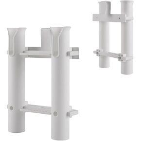 Fishing Rod Holder Bracket Wall Mounted Fishing Pole Holder,Side-Mount Fishing Rod Rack Holder，Cooler Fishing Rod Holder,for Boats,Kayak Crate,Cooler,Tube 2 Rod Rack with Screws