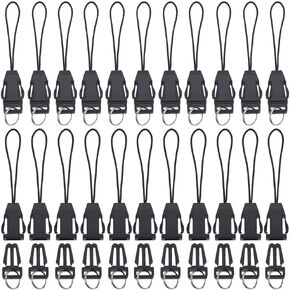 GORGECRAFT 100Pcs Cell Phone Split Ring Strap Anti-Lost Short Lanyard Phone Charm Cords with Detachable Buckle Keychain Hooks Key Ring Accessories for Mobile Phone Lariat USB Drive Keys DIY Supplies