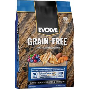 Evolve Grain Free Deboned Chicken, Sweet Potato & Berry Recipe Dry Dog Food, 14lb.
