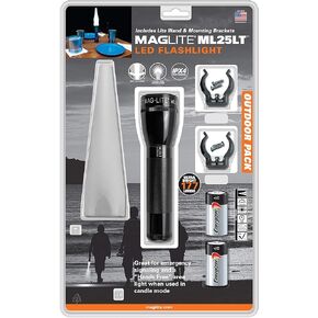 Maglite ML25LT-I2TQG: Ml25Lt 2 Cell C Led Outdoor Adventure Pack Black