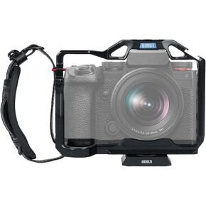 SIRUI Full Cage for Panasonic LUMIX S5II/S5IIX, Arca-Swiss Compatible, with 1/4"-20 Threaded Holes, ARRI 3/8"-16 Locating Holes, Cold Shoe and NATO Rail