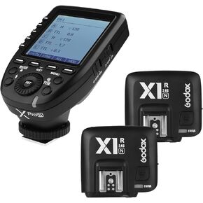 Godox Xpro-S 2.4G X System TTL Wireless Flash Trigger Transmitter & 2 x Godox X1R-S Controller Receiver Compatible for Sony Flash