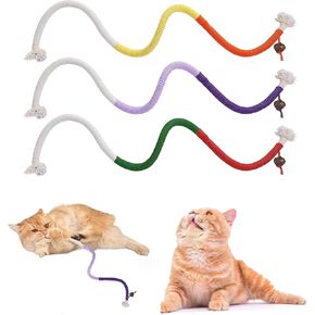Cat Toys Chew Ropes Toys,3pc Cat Rope Toys for Indoor Cat Interactive Catnip Toys Kitten Toys for Teeth Cleaning Catnip Rope Toys