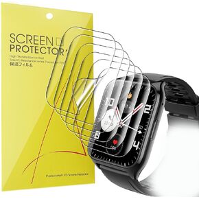 Compatible for Aycy Smart Watch Screen Protector, [6 Pack] Full Coverage TPU Clear Film Compatible for Aycy MT65 1.85" Smart Watch (6 Pack)