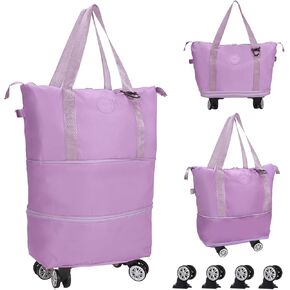 Rolling Duffle Bag with Wheels, Expandable Foldable Luggage Bag, Carry-On Duffel Bag, Large Bag for Travel, Weekend Bag