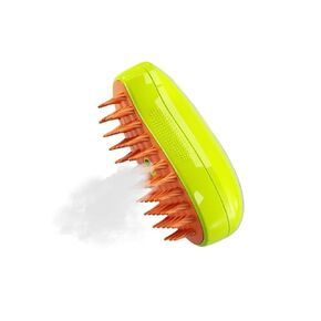 Steamy Cat Brush, 3 In 1 Cat Steamer Grooming Brush Pet Hair Removal Comb, Self Cleaning Cat Steam Brush for Massage, Pet Shedding Brush for Removing Tangled and Loose Hair for Cat Dog (Green)