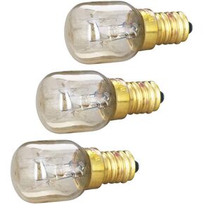 Othmro 3Pcs Microwave Light Bulb 220-240V 220 Microwave Bulb E14, 2700K Warmwhite Oven Light Bulb Appliance Replacement, Incandescent for Refrigerator Microwave