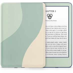 Tacky Design Colorwave Skin for Kindle Skin Decal,Green & Cream Skin for Kindle Stickers, Premium Vinyl 3M Full Wrap for Kindle Cover, and for Kindle Wrap Skin for (Kindle (10th Gen, 2019))