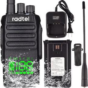 Radtel RT-493 GMRS Radio 10W IP67 Waterproof Handheld, 199 CH Long Range Two Way Radio for Adults, GMRS Repeater Capable, UHF Scanning & Receiving, 2800mAh Type-C Charging