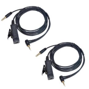 Universal 2.5mm to 3.5mm Audio Adapter with PTT(Push to Talk) compatible withMotorola Talkabout T100 T200 T260 T280 T400 T460 T480 & 3.5mm Audio Input Interface Headsets with Built-in Mics (Pack of 2)