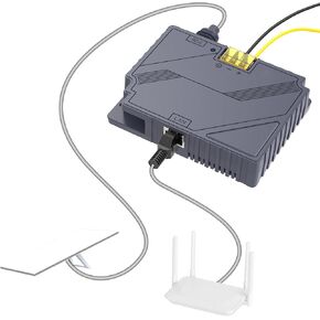 QUIDDITY Starlink Gen3 Poe Injector, 2 in 1 Universal 150W Gigabit Ethernet PoE - Compatible with Starlink Standard (V3) Dish - DC 9-36V GigE Passive & ESD Protection for Starlink Gen 3 Dishy