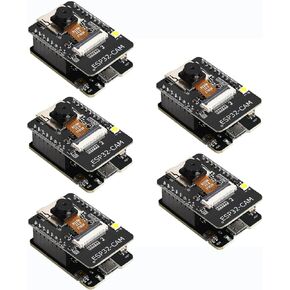 5pcs ESP32 CAM Development Board WiFi and Bluetooth with OV2640 2MP Camera for Arduino Camera WiFi + Bluetooth Module 4M PSRAM Dual-core 32-bit CPU Development Hat ESP32-CAM