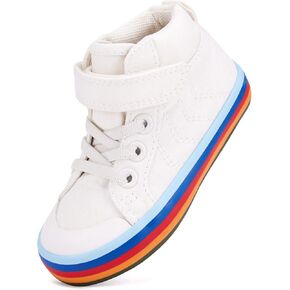 Toddler Boys Girls Walking Shoes High Top Tennis Canvas Sneakers(Infant/Toddler)